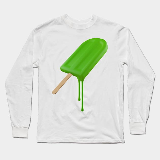 Lime Green Popsicle Long Sleeve T-Shirt by graphicfire